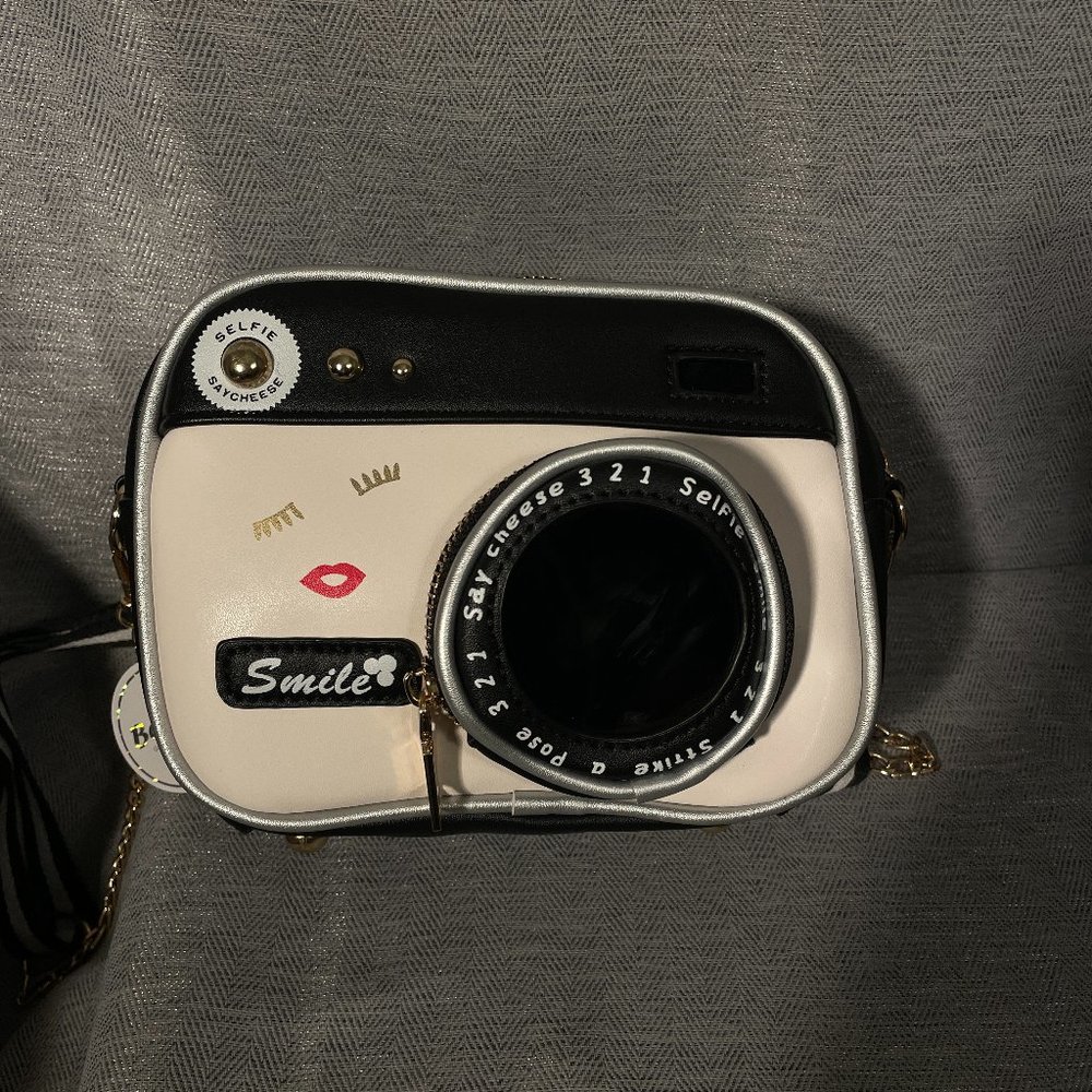 Novelty Camera shaped Cross Body Bag Purse